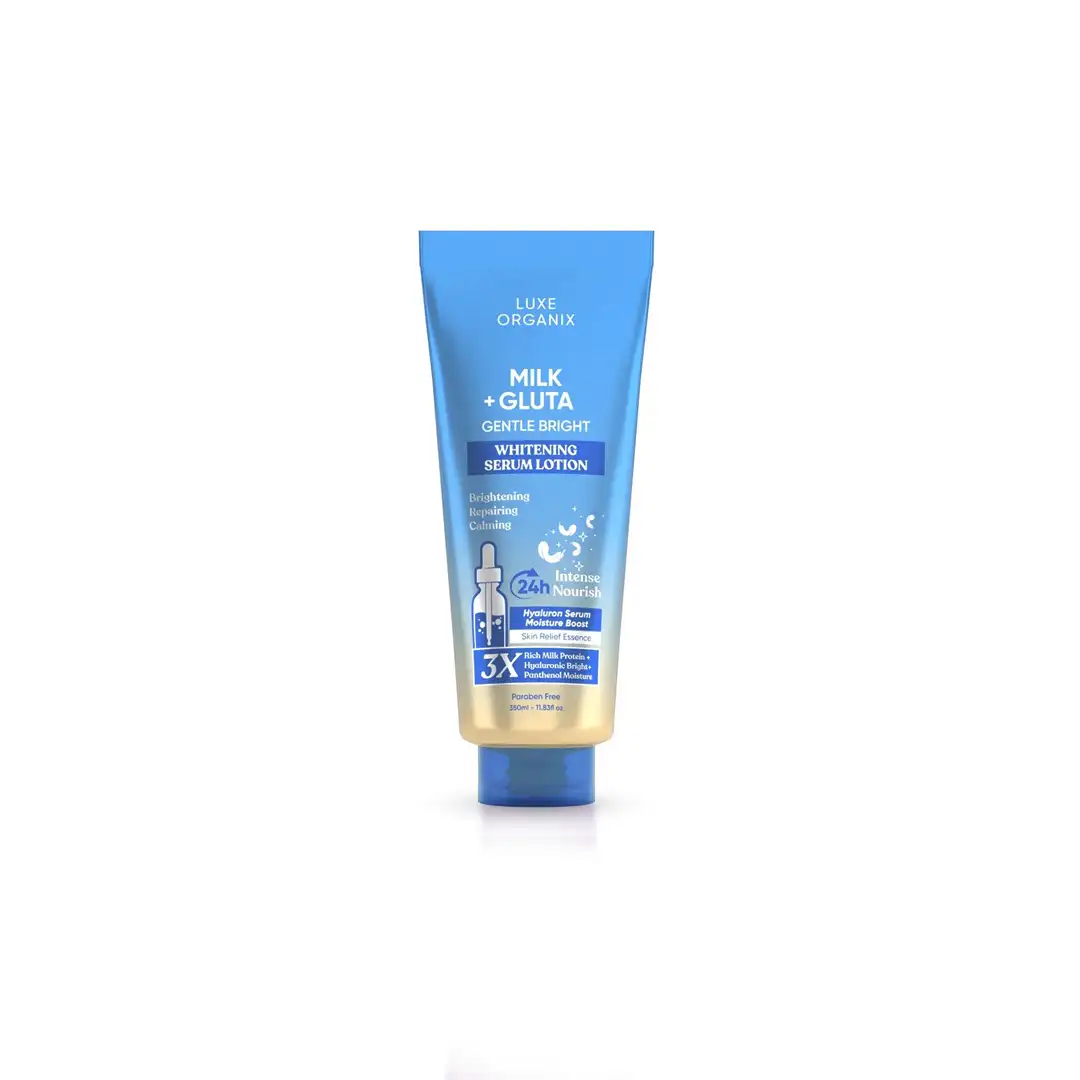 Buy Luxe Organix Milk + Gluta Gentle Bright Whitening Serum Lotion 350ml in  KSA | Best Price Online | Pay via Card, Tabby or Tamara | Fast Delivery