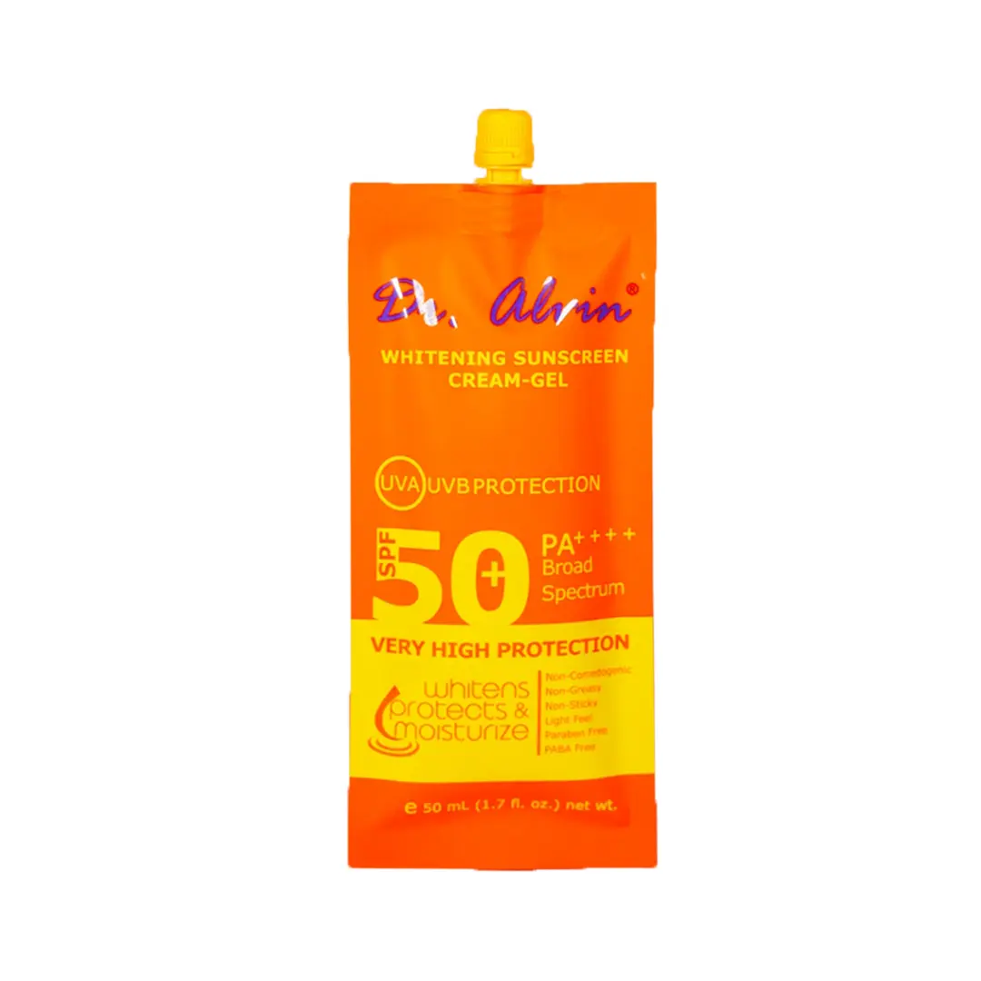 Buy Dr. Alvin Whitening Sunscreen Gel-Cream Spf 50 PA++++ 50ml in KSA |  Best Price Online | Pay via Card, Tabby or Tamara