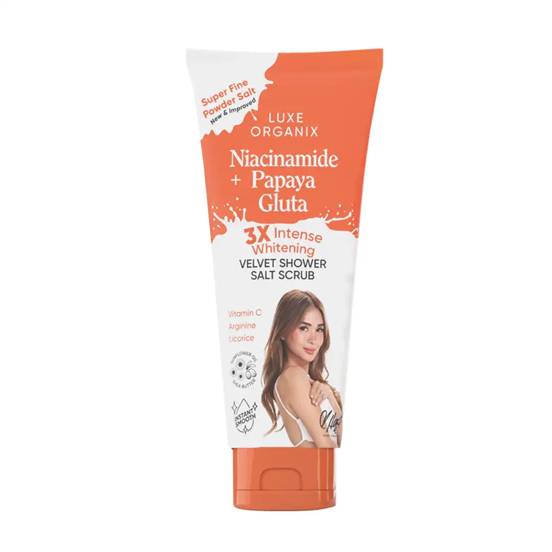 Buy Luxe Organix Niacinamide + Papaya Gluta Velvet Salt Scrub in KSA | Best  Price Online | Pay via Card, Tabby or Tamara | Fast Delivery